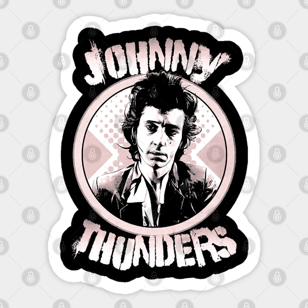 Johnny Thunders Sticker by CosmicAngerDesign
